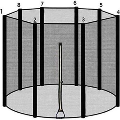 Round Kids Mini Trampoline Enclosure Net Pad Rebounder Outdoor Exercise Home Toys Jumping Bed Safety Net Protection Guard