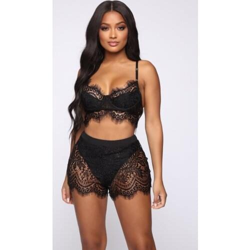 Fashion Hot Sales Women Sexy Slim Lingerie Nightwear Dress Babydoll G-string Underwear Lace Bra Set