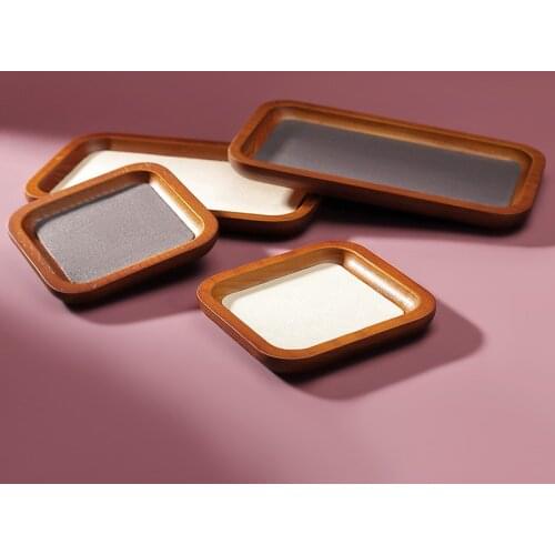 Solid wood tray nail art jewelry display tray nail drill storage tray jewelry special tools for nail salon supplies tools kit