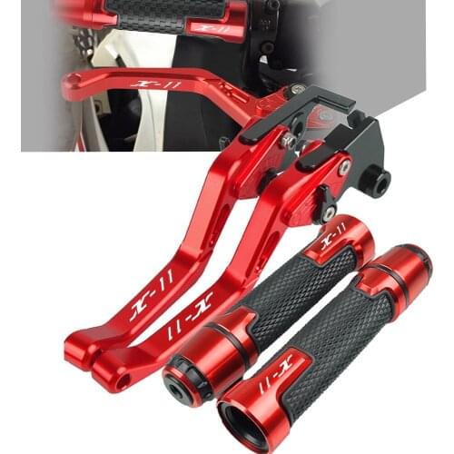 Motorcycle Accessories For HONDA X-11 1999-2002 Adjustable Brake Clutch Levers And Handle Grips Parts X11 2000 2001 99 00 01 02