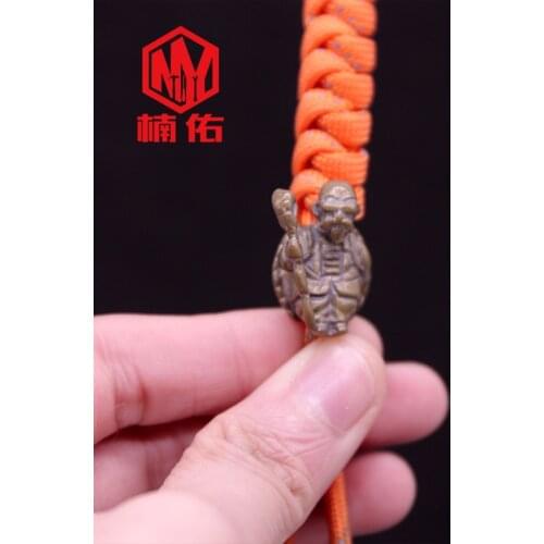 Original Brass Turtle Fairy EDC Paracord Knife Bead Retro Personality Handmade Pendant