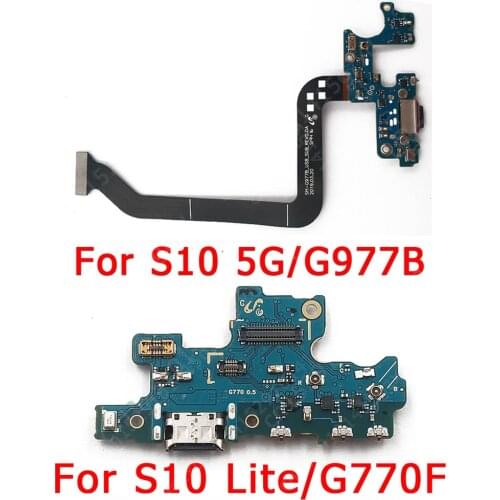 Original Charging Port For Samsung Galaxy S10 5G Lite Charge Board USB Connector Ribbon Socket Replacement Repair Spare Parts