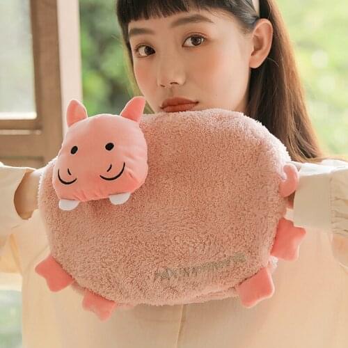 Hot Water Bottle Rechargeable Female Hand Warmer Warm Belly Cute Plush Warm Baby Electric Heating Treasure Warm Water Bag