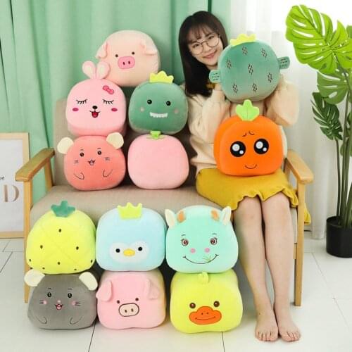 35*25CM plush Heating Pillow stuffed soft Animal fruit variety shape good quality festival christmas gift for kid or friend