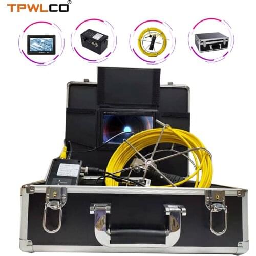 7inch TFT Color Sewer Waterproof Camera Video System 8GB SD Carding With DVR Diameter 6.5mm 20-50m Cable Industrial Endoscope