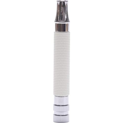 Yaqi White and Chrome Color Brass Safety Razor Handle