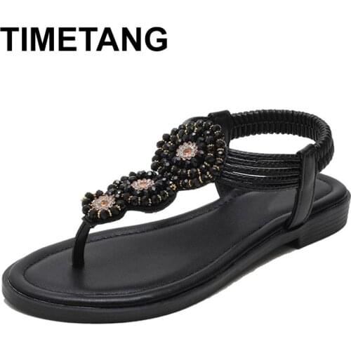 TIMETANGWomen Sandals Slip On Ladies Fashion Shoes Clip Toe Womens Casual Comfotbale Flats 2021 New Woman Shoe Plus Size Summer