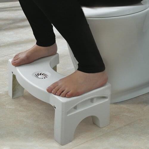 Toilet Squatting Stool Anti Constipation Foldable Footstool Plastic For Kids Bathroom