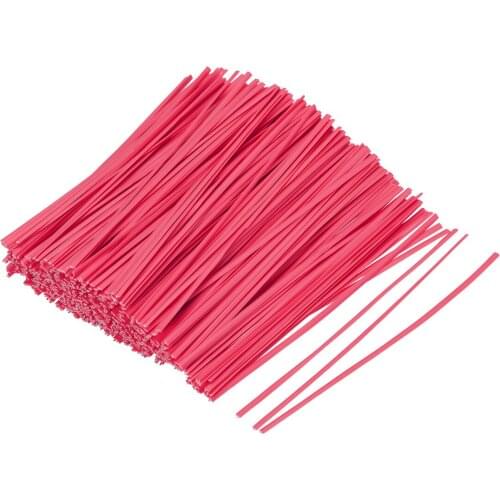Uxcell 500pcs 4 Inches Plastic Twist Ties Reusable Cable Cord Wire Ties Red For Home, Business, Institutions