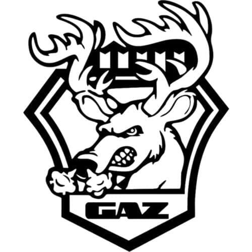 SZWL Angry Deer Pattern for GAZ Gazelle Funny Car Sticker Vinyl Decals Auto Motorcycle Accessories Stickers Waterproof,18cm*15cm