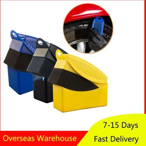 1pcs Portable Car Wheel Polishing and Waxing Sponge Brush ABS Plastics Handheld Washing Cleaning Brush Sponge Brush