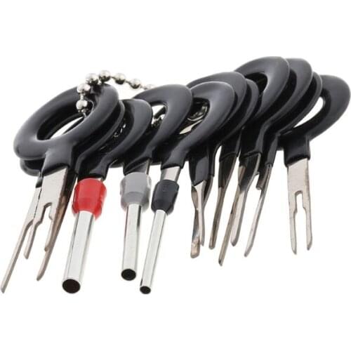 11Pcs Car Terminal Removal Tool Kit Wire connector Pin Release Extractor Puller Needle Remove Tool Wholesale