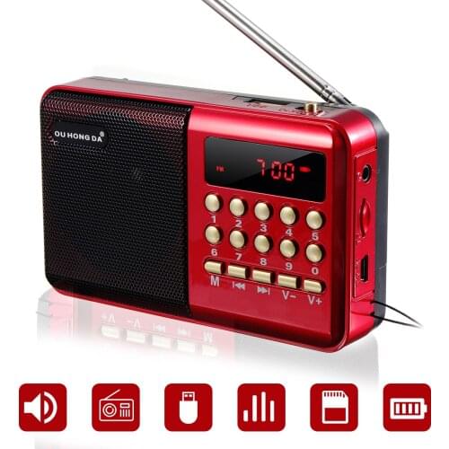 2021 Fashion K11 mini portable radio handheld digital FM MP3 card multifunctional radio player portable recorder rechargeable