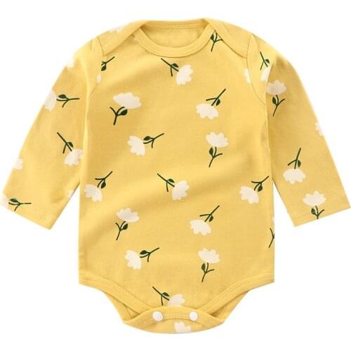 2021 Newborn Baby Girl Long Sleeve Cartoon Printe Casual Romper for Baby Jumpsuit Outfits Baby Clothes Infant Summer Bodysuits