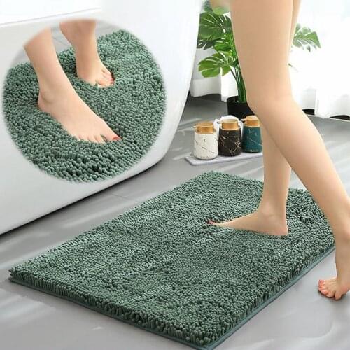 40*60cm Chenille Floor Mat Kitchen Bedroom Carpet Bathroom Entrance Absorbent Floor Mat Entrance Door Mat