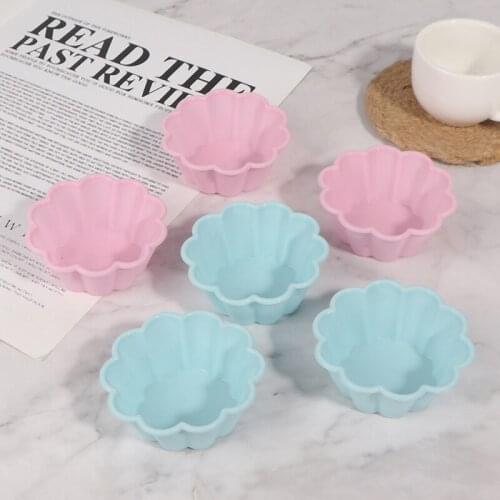 6pcs/set DIY Silicone Mold Cupcake Cake Mold Muffin Baking Silicone Cake Mold Muffin