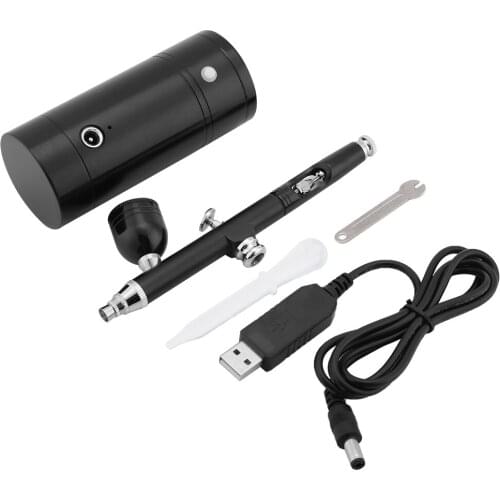 ANENG 0.3mm Black Mini Air Compressor Spray Gun Airbrush Set 7CC Capacity Set For DIY Wall Drawing Painter