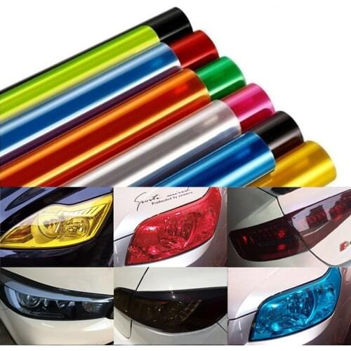 Auto Tint Fashion Car Light Headlight Sticker Taillight Film Easy Stick Whole Car Decoration 180*30CM