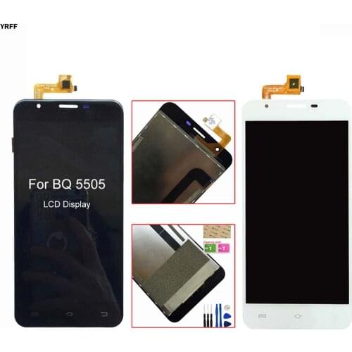 For BQ BQS 5505 LCD Display Touch Screen Digitizer Assembly Repair Parts Panel Lens Sensor Free Shipping