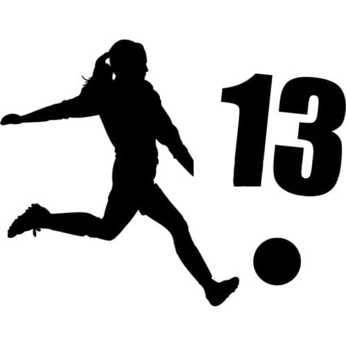 Soccer Girl Pattern Silhouette Fashion Car Styling Car Decals Bumper Stickers Vinyl Decorative Arts Jdm