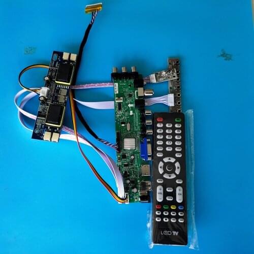 Kit for M220EW01 V2/M220EW01 V4 USB DVB-T2 DVB-T Digital LCD Panel 4 CCFL board remote TV 30pin 1680X1050 HDMI VGA Controller