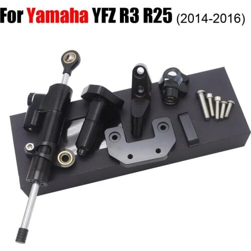 Steering Damper Stabilizer Bracket CNC Aluminum Alloy Steering Stabilizer Mounting Bracket For Yamaha YZF R3 R25 2014-2016