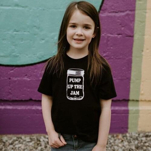 Summer Girls Childrens Clothing Baby Cartoon Ins Printed Short Sleeve T-shirt Casual Cotton Baby Girl Boy Black Quality Tee