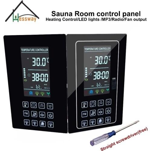 110V 220V Multi-Function Sauna Room Temperature Controller with AUX Output LED or Oxygen Bar