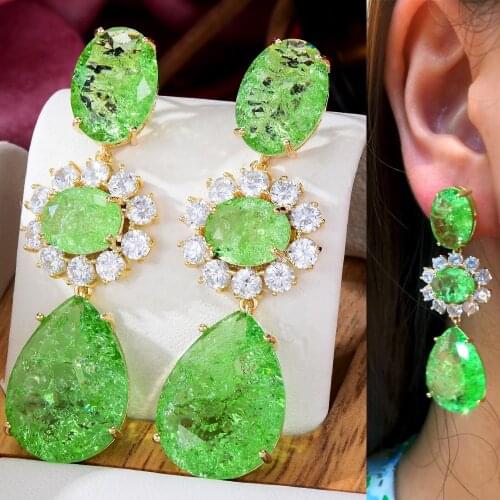 Missvikki Trendy Summer beach Fresh Beautiful Drop Earrings High Quality CZ for Women Girl Daily Romantic Earring Jewelry