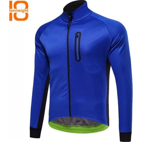 TENNEIGHT Mens cycling Jacket Winter Fleece Warm Sports Coat MTB Bicycle Clothing men Reflective Jacket climbing Windbreaker
