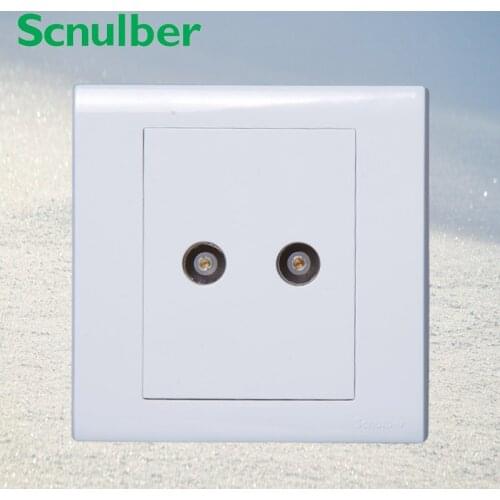 86mm*86mm home 2 gang double television socket TV wall switch outlet