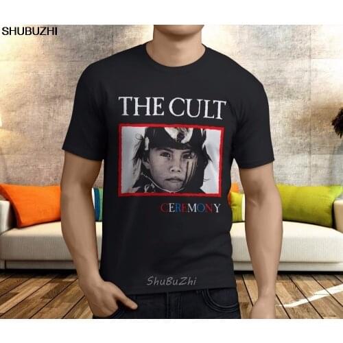 Custom T Shirts Cheap Compression Men O-Neck Short-Sleeve The Cult Ceremony Hard Rock Band T Shirts sbz3225