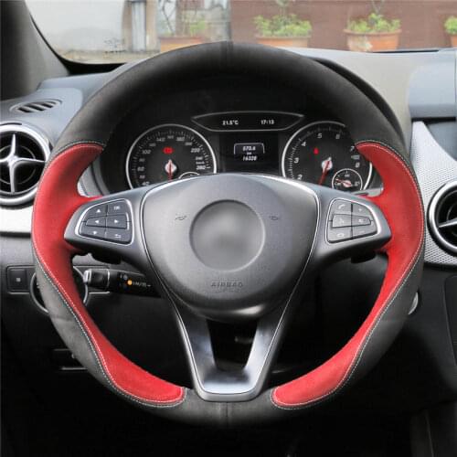 DIY Anti-Slip Wear-Resistant Steering Wheel Cover For Mercedes Benz C180 C200 C260 C300 B200 Car Interior Decoration