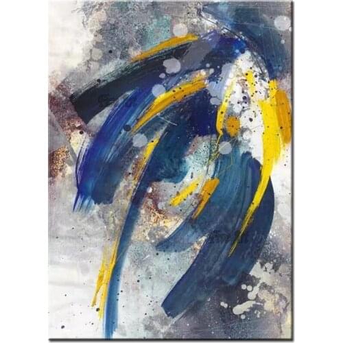 New Abstract Gold Foil Oil Painting Wall Decor Art 1 Panel Wall Picture Canvas Modern Handmade Wall Art Unframed Import Artwork