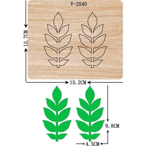 New leaf wooden dies cutting dies for scrapbooking Multiple sizes V-2540