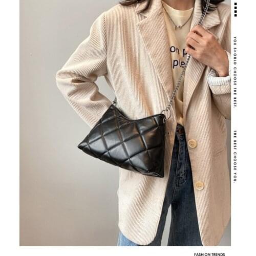 New Casual Chain Crossbody Bags For Women Fashion Simple Shoulder Bag Ladies Designer Handbags PU Leather Messenger Bags purses