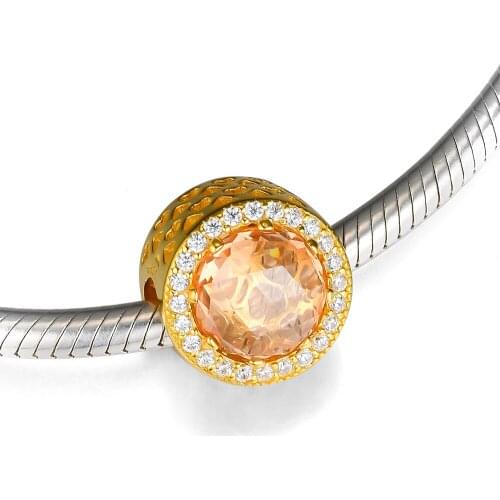 Fits for Pandora Charms Bracelets Shine Radiant Hearts Beads 100% 925 Sterling Silver Jewelry Free Shipping