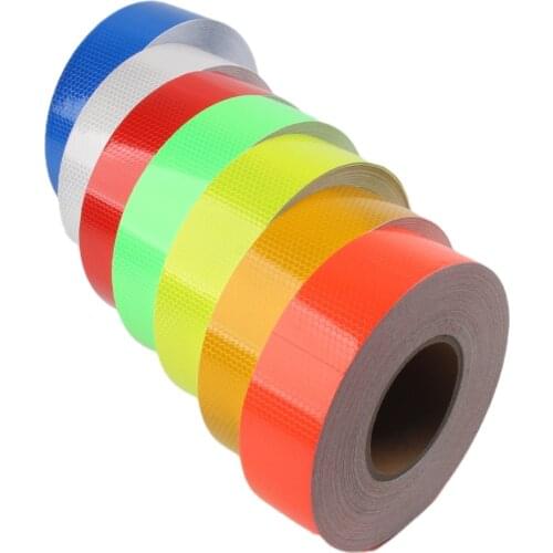 PVC Car Decoration Safety Mark Motorcycle Reflective Tape Stickers Automobiles Safe Material Safety Warning Tape DIY length