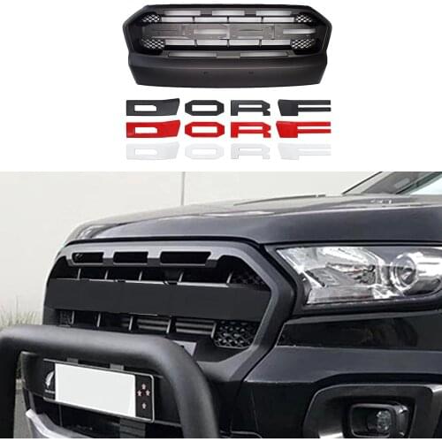 Radiator grille modified front racing grill grille ABS Replacement black front grills for ford ranger T7 2015-2018 Pickup Parts