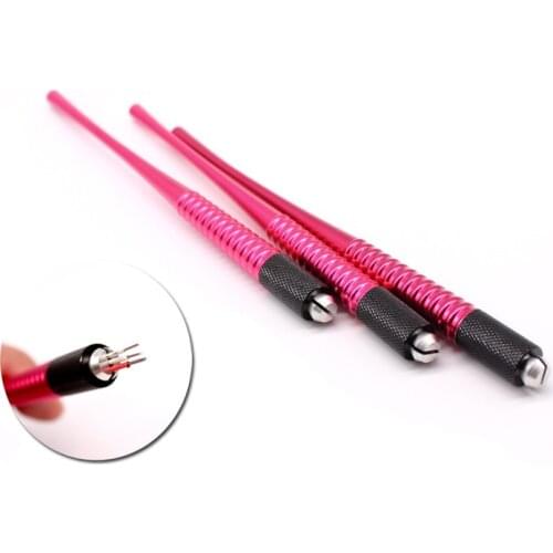 1 Pc Manual Tattoo Eyebrow Pens For Permanent Makeup Supplies Durable Aluminum Pen With Lock-Pin Tech & Ergonomic Grip