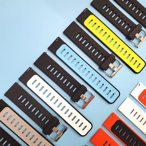 Silicone Wrist Band for AMAZFIT GTR 47mm Smart Watch bands For Original Xiaomi Huami AMAZFIT Pace / Stratos 2 2S Strap Bracelets
