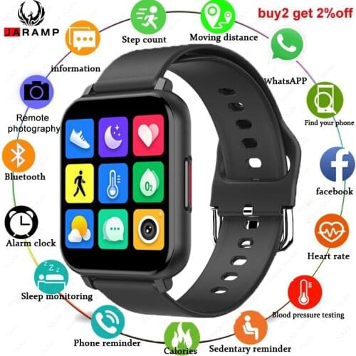 JARAMP Smart Watch Men Full Touch Screen IP67 Waterproof Sport Fitness Band Women Heart Rate Monitor Gaming Smart Bracelet PK P8