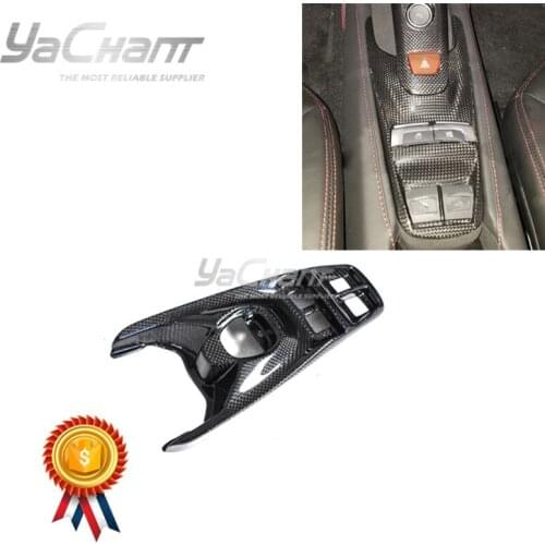 Dry Carbon Fiber Plain Carbon Weave Center Console Base Panel Fit For 2015-2019 F488 GTB & Spider Base Panel