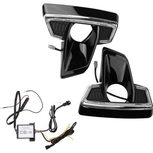 LED DRL Daytime Running Light Fog Lamp 12V Car Running Lights For toyota Hilux Revo Rocco