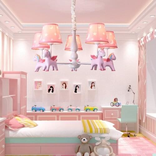 Trojan Child / Kid Room Light Boy Girl Baby Bedroom Light Princess Room Light Nordic Rural American Cartoon Chandelier LB120721