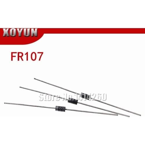 100pcs/lot FR107 1A 1000V DO-41 fr107 Rectifier Diode