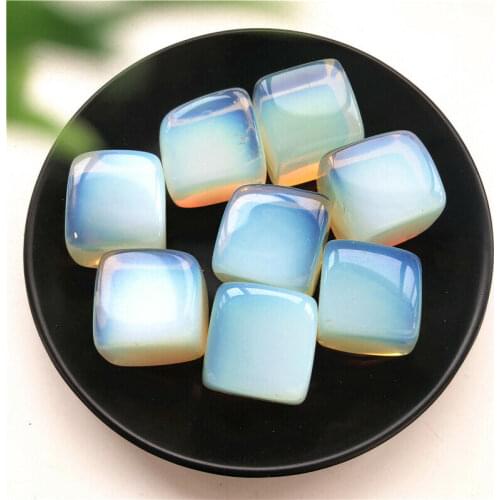 1pc Opal Crystal Gemstone Cube Meditation Synthetic Opalite Crystal Decoration