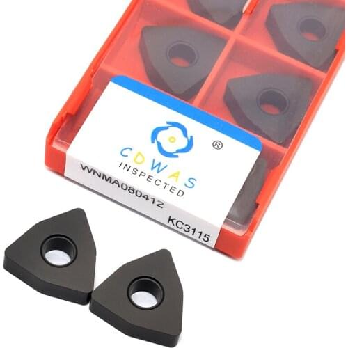 10PCS WNMA080412 KC3115 Flat Carbide Inserts High Quality External Turning Tool WNMG 080412 CNC Lathe Cutter Tool For Cast Iron