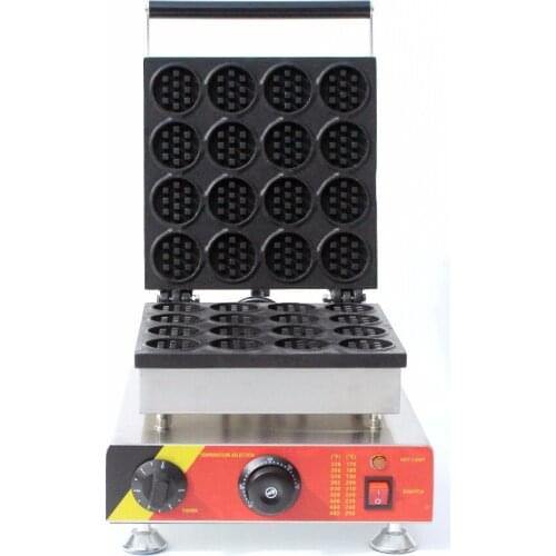 16pcs Commercial Electric Round Waffle Machine Muffin Maker Non-stick 220V 110V Electric Round Cake Waffle Maker EU/AU/UK/US