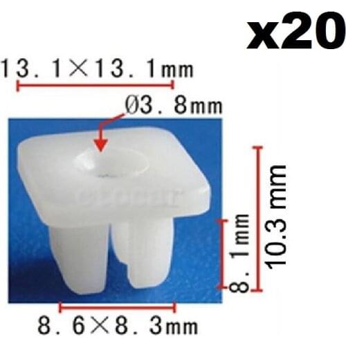 20pcs OEM Nylon Grommet Clip Nut #10 Screw 13mm For Toyota For Honda For Nissan For Mazda 9991-00-601 Expansion nut